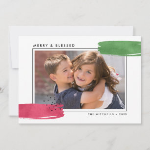 Colourful Abstract Religious Photo Holiday Card