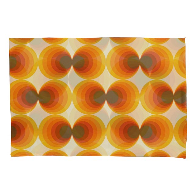 Colourful Abstract Retro Geometric Pattern Pillowcase (Front)