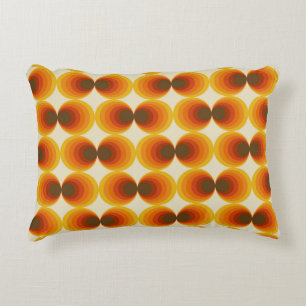 Colourful abstract retro seamless geometric patter decorative cushion