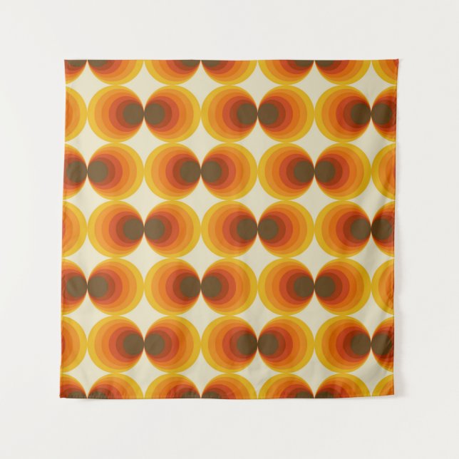 Colourful abstract retro seamless geometric patter tapestry (Front)