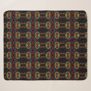 Colourful Abstract Rings Blanket