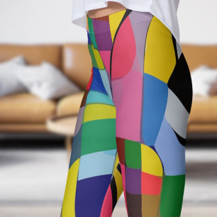 Colourful Abstract Riot Print Leggings