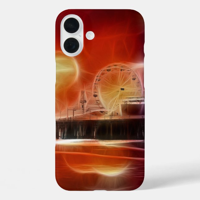 Colourful abstract Santa Monica Pier Case-Mate iPhone Case (Back)