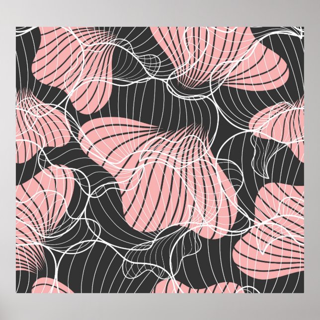 Colourful abstract, seamless artistic pattern. poster (Front)