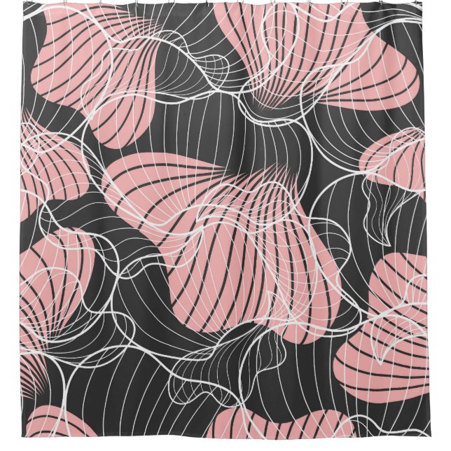 Colourful abstract, seamless artistic pattern. shower curtain (Front)