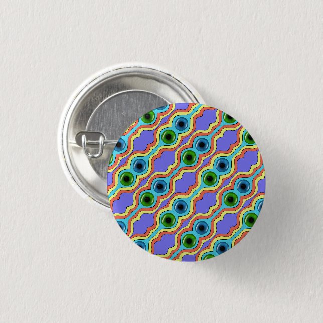 Colourful Abstract Seamless Hand Drawn Pattern  3 Cm Round Badge (Front & Back)