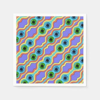 Colourful Abstract Seamless Hand Drawn Pattern Napkin