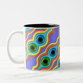 Colourful Abstract Seamless Hand Drawn Pattern Two-Tone Coffee Mug