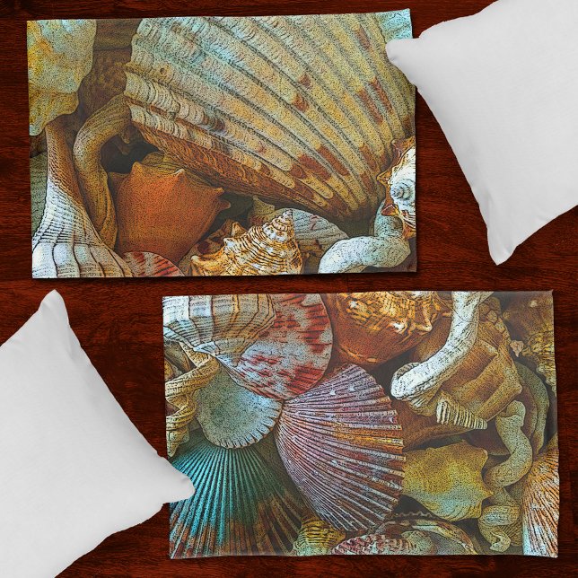 Colourful Abstract Seashells Pattern Pillowcase (Creator Uploaded)