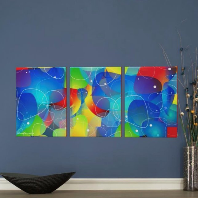 Colourful abstract shape modern canvas print (Creator Uploaded)