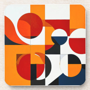 Colourful Abstract shapes Coaster