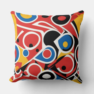 Colourful Abstract Shapes Cushion