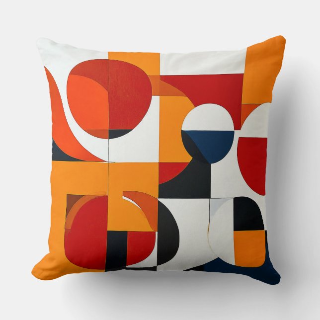 Colourful Abstract shapes Cushion (Front)