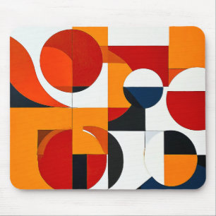 Colourful Abstract shapes Mouse Mat