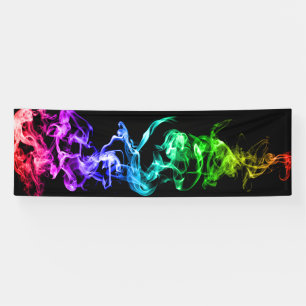Colourful Abstract Smoke - A Rainbow in the Dark Banner