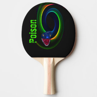 Colourful Abstract Snake Ping Pong Paddle
