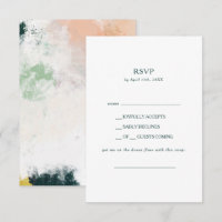 Colourful Abstract Song Request RSVP Card