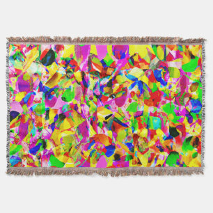 Colourful Abstract Spectrum Pattern Throw Blanket