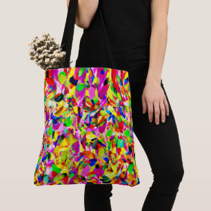 Colourful Abstract Spectrum Pattern Tote Bag