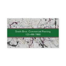 Colourful Abstract Splatter Painting Business Card