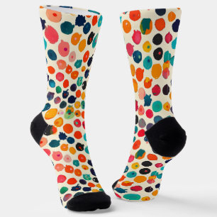 Colourful Abstract Splatters Socks