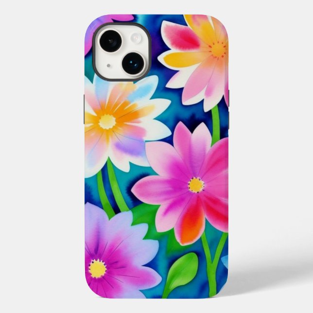 Colourful Abstract Spring Flowers Case-Mate iPhone Case (Back)