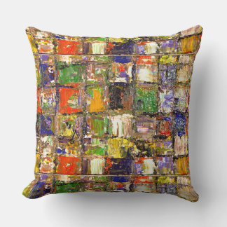 Colourful Abstract Square Cushion