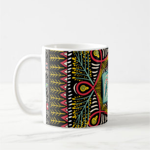 Colourful abstract: square pocket design. coffee mug