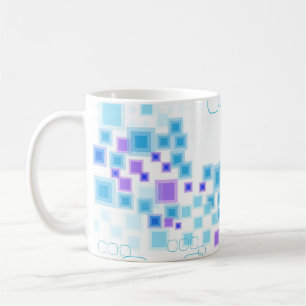 Colourful Abstract Squares, Boxes and Diamonds Coffee Mug