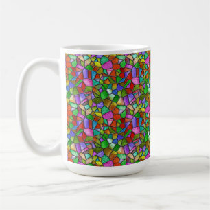 Colourful Abstract Stained Glass Window Coffee Mug
