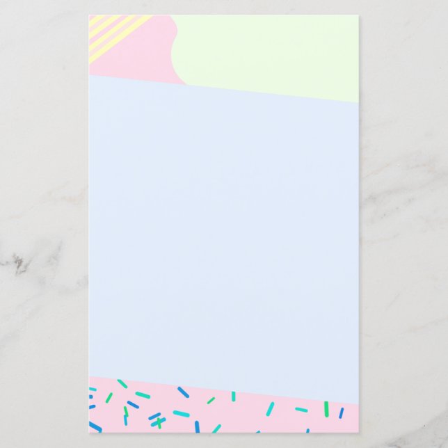 Colourful abstract stationery paper (Front)
