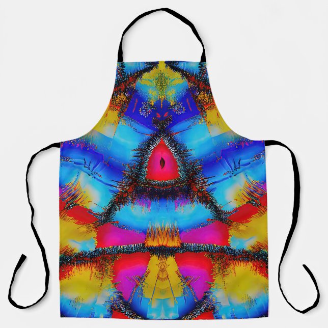 Colourful Abstract Stich Pattern Apron (Front)
