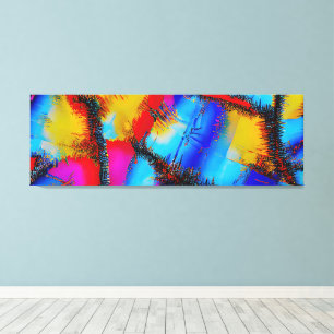 Colourful Abstract Stich Pattern Canvas Print
