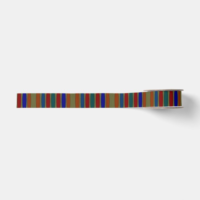 Colourful Abstract Striped Ribbon Grosgrain Ribbon (Front)