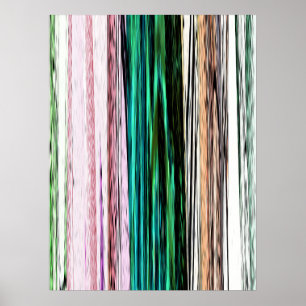 Colourful Abstract Stripes #123 Poster