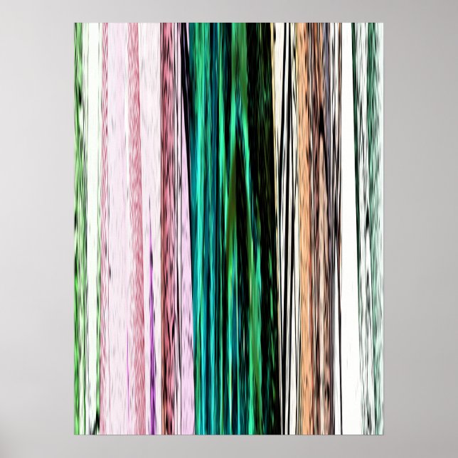 Colourful Abstract Stripes #123 Poster (Front)