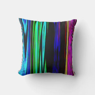 Colourful Abstract Stripes 611 Cushion