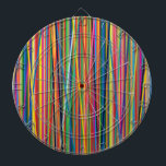 Colourful abstract stripes design adult cloth face dartboard<br><div class="desc">Colourful abstract stripes design</div>