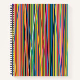 Colourful abstract stripes design adult cloth face notebook