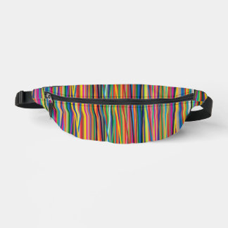Colourful abstract stripes design bum bags
