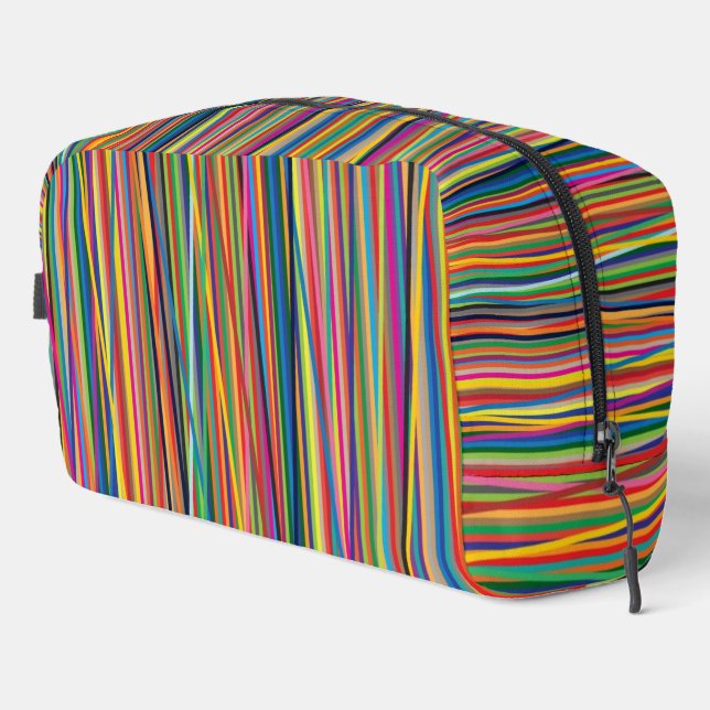 Colourful abstract stripes design dopp kit (Right Corner)