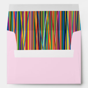 Colourful abstract stripes design envelope
