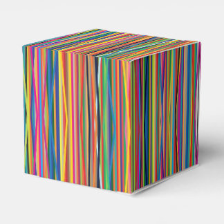 Colourful abstract stripes design favour box