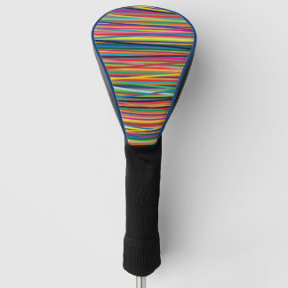 Colourful abstract stripes design golf head cover