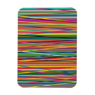 Colourful abstract stripes design magnet