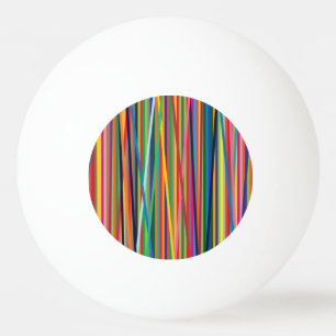 Colourful abstract stripes design ping pong ball