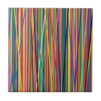 Colourful abstract stripes design tile