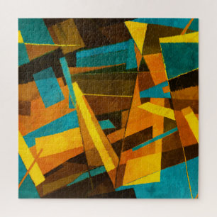 Colourful Abstract Stripes: Paint Texture Jigsaw Puzzle