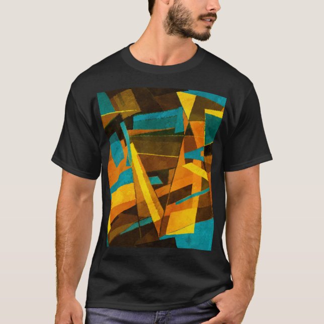 Colourful Abstract Stripes: Paint Texture T-Shirt (Front)