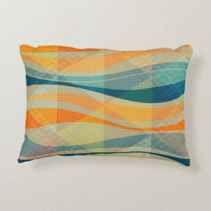 Colourful Abstract Stripes pattern Decorative Cushion